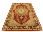 handmade Traditional Design Pink Rust Hand Knotted RECTANGLE 100% WOOL area rug 4x6